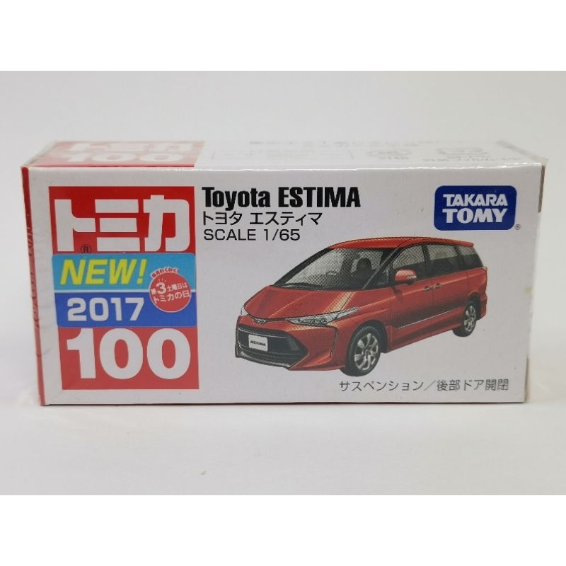 Tomica No. 100 Toyota Estima Previa 新車貼紙 全新封膜未拆