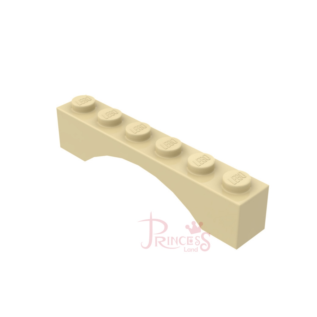公主樂糕殿 LEGO  絕版 稀有零件 1x6 拱形磚 米色 沙色 3455 4118744 T137