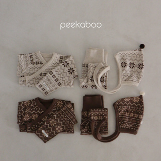 peekaboo 聖誕新生兒套裝｜新生兒衣服 寶寶褲子 嬰兒帽子 寶寶衣服 嬰兒衣服 寶寶套裝 韓國童裝