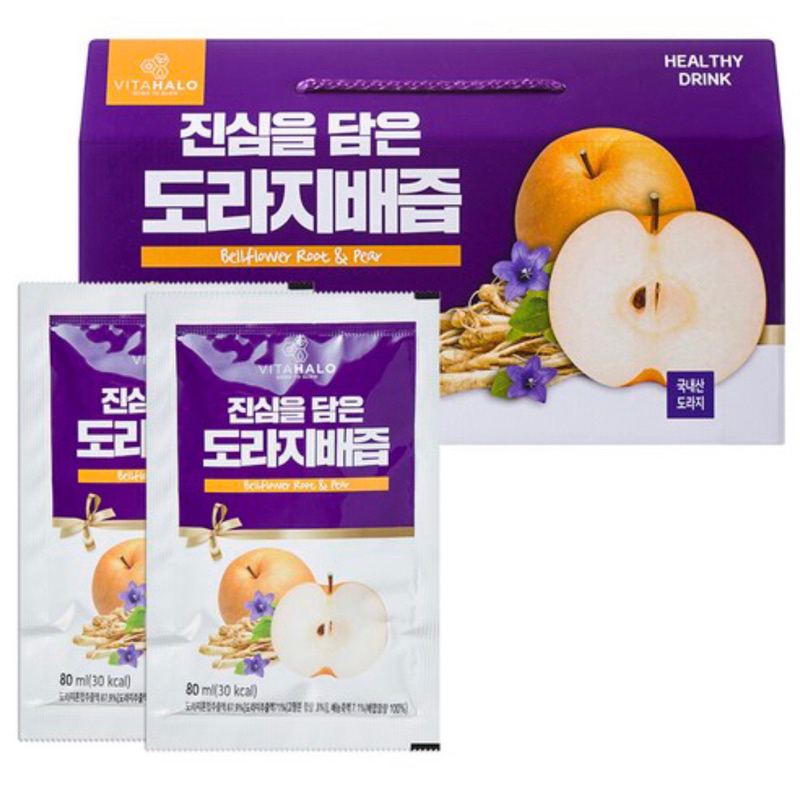 【Vitahalo】韓國桔梗水梨汁 (80ml*10包)