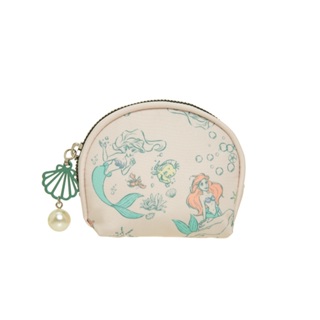 【Disney】小美人魚-貝殼零錢包-米 PTD22-C7-22BG