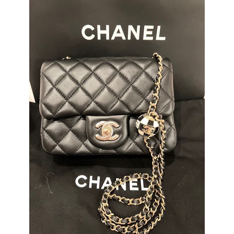 CHANEL 23C絕美限量足球方胖子黑金