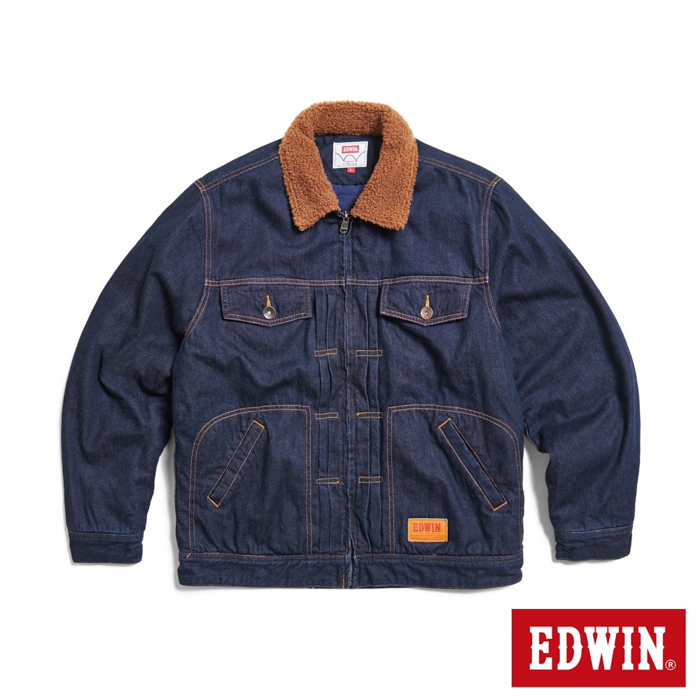 EDWIN 鋪棉西部式牛仔外套(原藍色)-男款