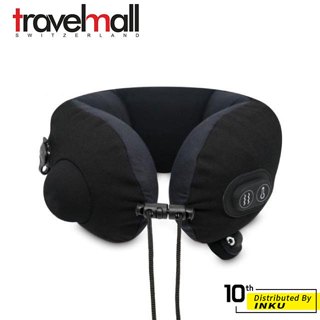 Travelmall 專利3D按壓式(熱能按摩) 3段式熱度 充氣枕 按摩 午休枕 充氣 旅行