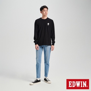 EDWIN 石墨烯小印花薄長袖T恤(黑色)-男款