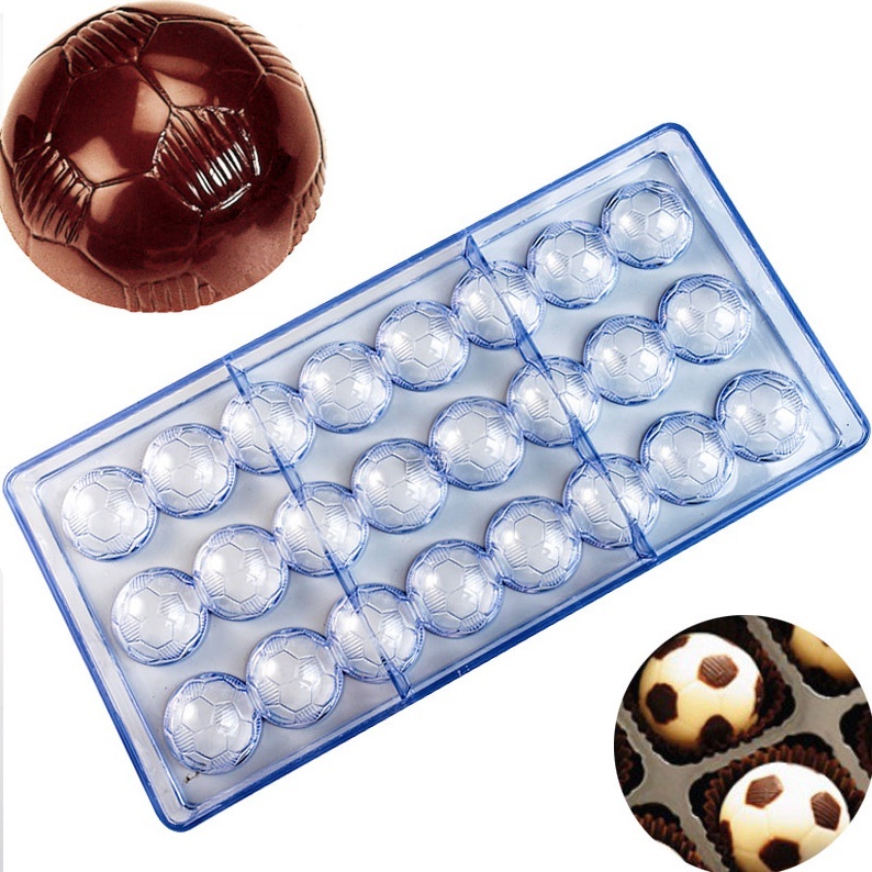 ◎21連足球型◎DIY巧克力模具/PC環保塑料硬模