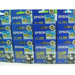 庫存品EPSON T038原廠黑色墨水匣C41SX/C41UX/C43SX/C43UX/C45/CX1500