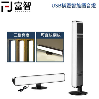 【FJ】 USB橫豎智慧語音燈 語音燈 小夜燈 USB燈 聲控 語音控制燈 日光燈 床頭燈 LED小夜燈 檯燈