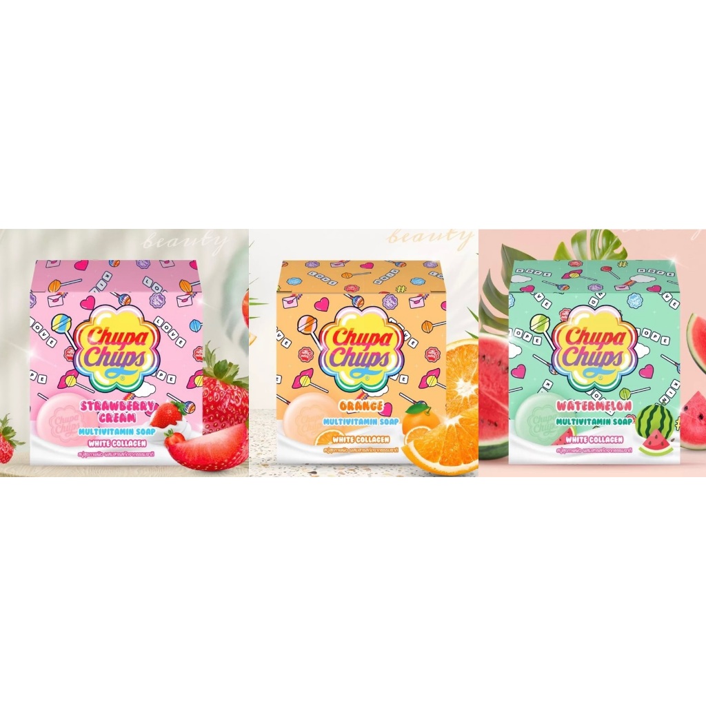 [現貨] Chupa Chups Fruit Flavor Soap 80g / 水果香皂 加倍佳 甜橙 草莓 西瓜