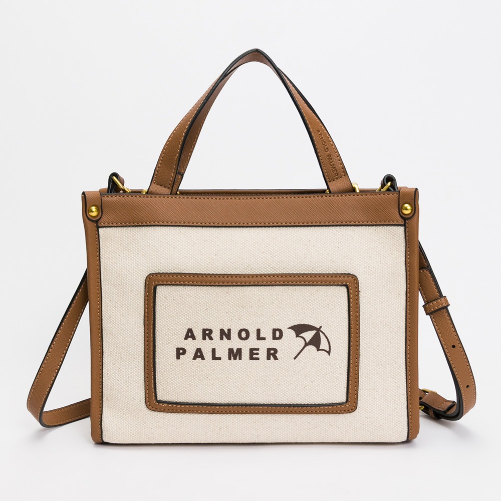 Arnold Palmer 雨傘牌 包包【永和實體店面】手提包 可斜背 Soleil系列 米 432-6003-01-6