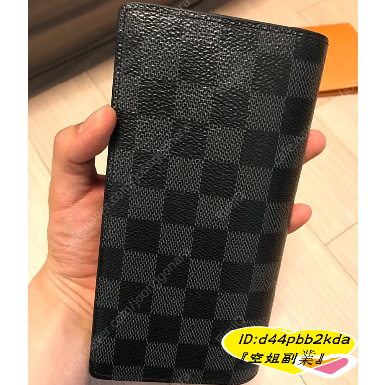 『空姐副業』lv Louis 路易威登 Brazza系列 Damier 棋盤格帆布對開長夾N62665 專櫃全新++