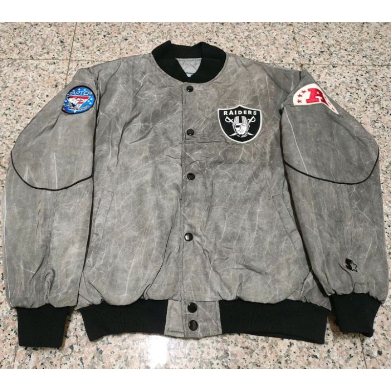 STARTER RAIDERS NFL 突擊者隊 OVERSIZES 棒球外套 夾克 嘻哈 饒舌 寬鬆 美版尺寸S~XL