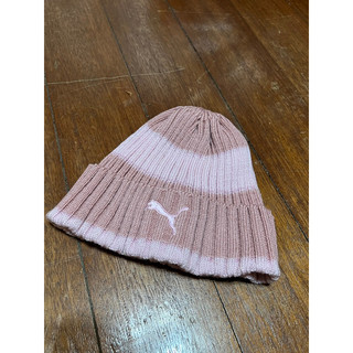 PUMA 粉紅色 毛帽 帽子 禦寒