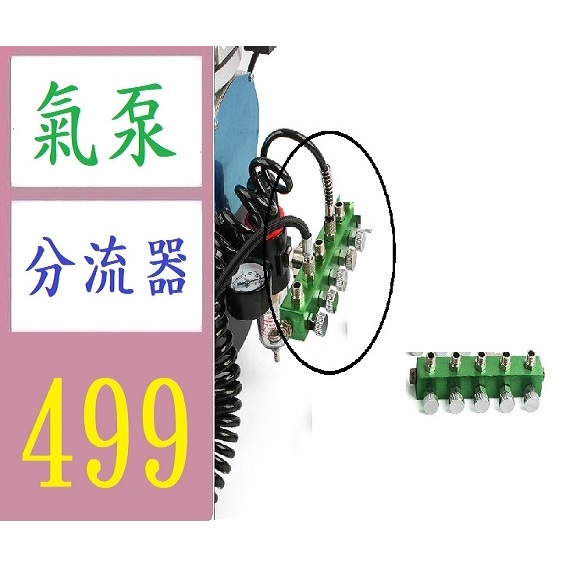 【台灣現貨免等】模型上色噴漆氣泵噴筆噴泵小空壓機氣源氣線氣管調壓分線器分流器 空壓機五通接頭 模型噴漆分氣閥