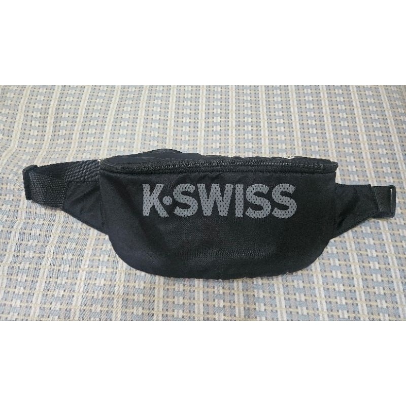 【免運優惠】K-SWISS經典款腰包 斜背包 黑色BG032008