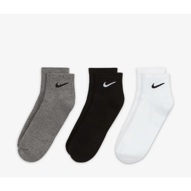 【Asper】Nike 黑灰白 三色ㄧ組 短襪 日本限定 SX7667-964