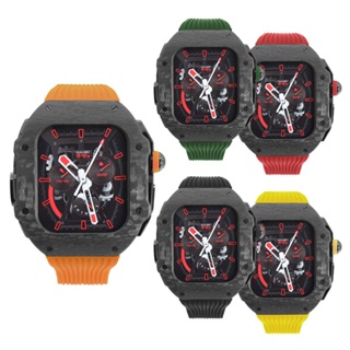 APPLE WATCH 蘋果手錶保護殼 | 超輕量碳纖維殼/ 防塵矽膠帶款/ Ultra 49mm - 多色可選
