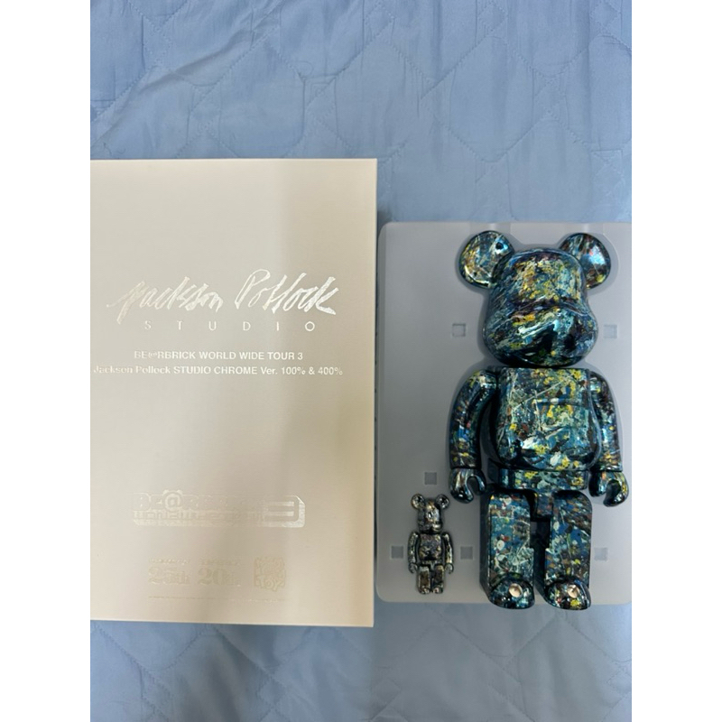 Be@rbrick 電鍍潑墨 400%+100%