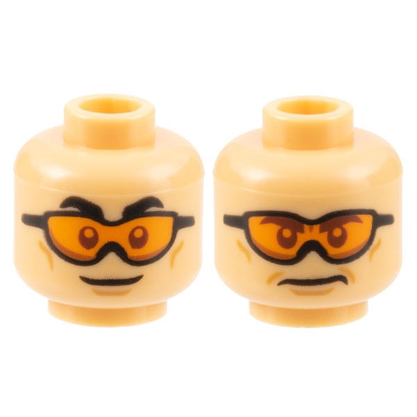 【小荳樂高】LEGO 中間米色/中間沙色 太陽眼鏡 人頭/人偶頭 Head 3626cpb3150
