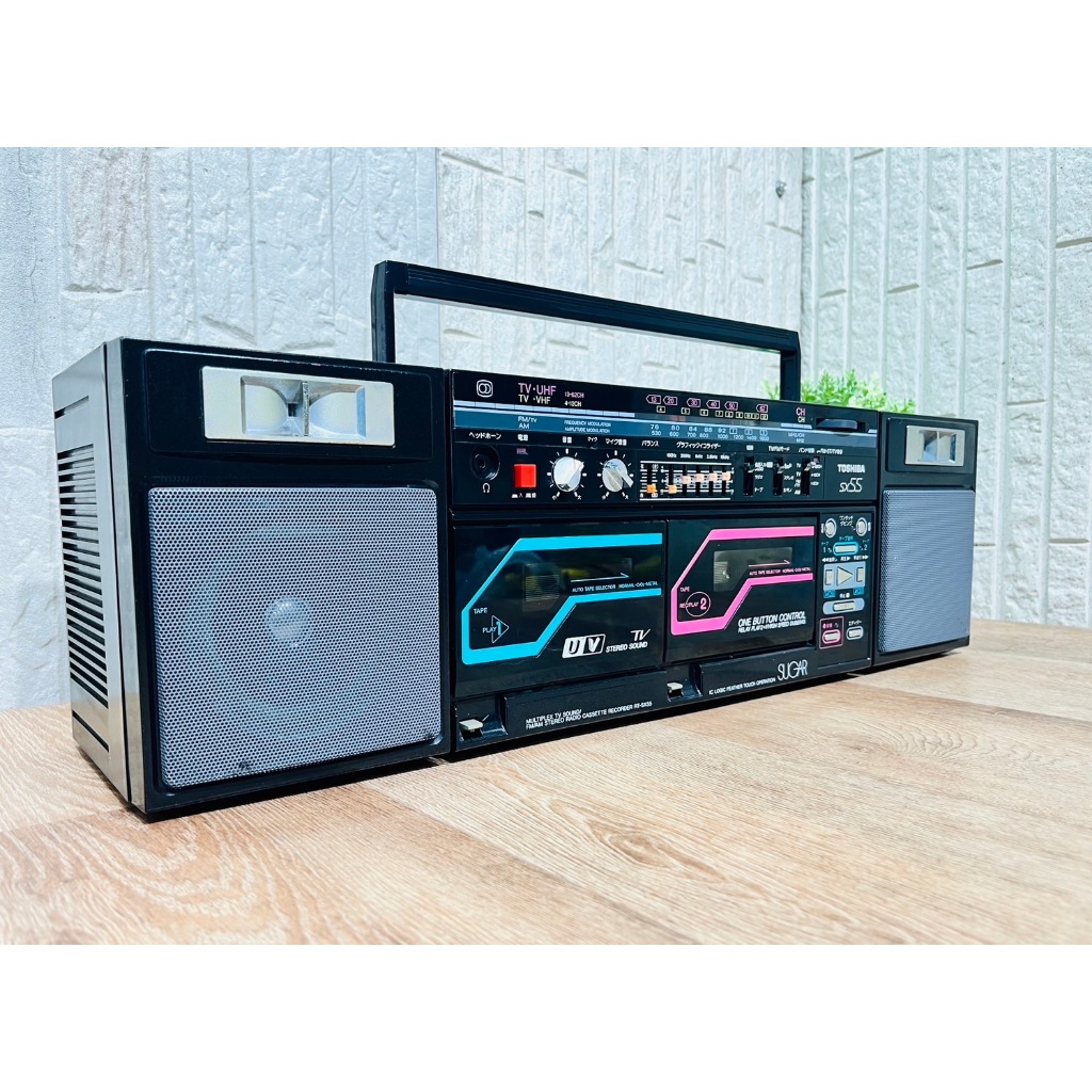 日本製 TOSHIBA RT-SX55 手提 雙卡帶收錄音機 喇叭可分離 Boombox