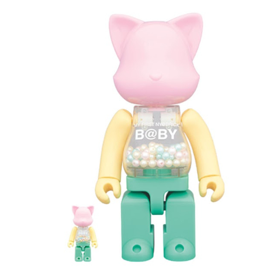 500% BE@RBRICK  My first 粉千秋 貓兔 pink 庫柏力克熊 全新限量正品 潮間帶禮物