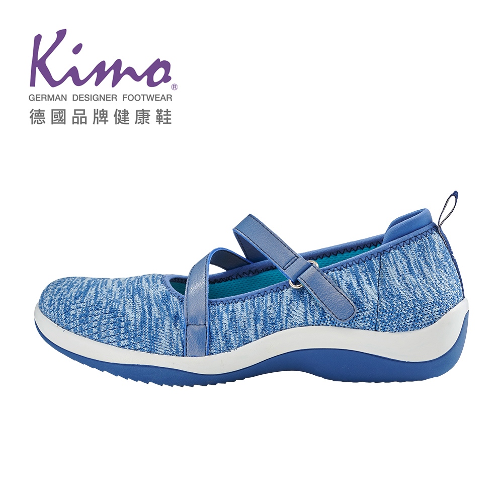 【Kimo】超透氣飛織面懶人休閒鞋 女鞋（波浪藍 KBCWF122166）