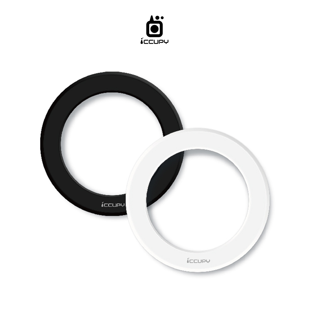 iccupy ▸黑占磁吸環 MagSafe磁吸貼片 引磁片 黑/白 對位卡 無線充電