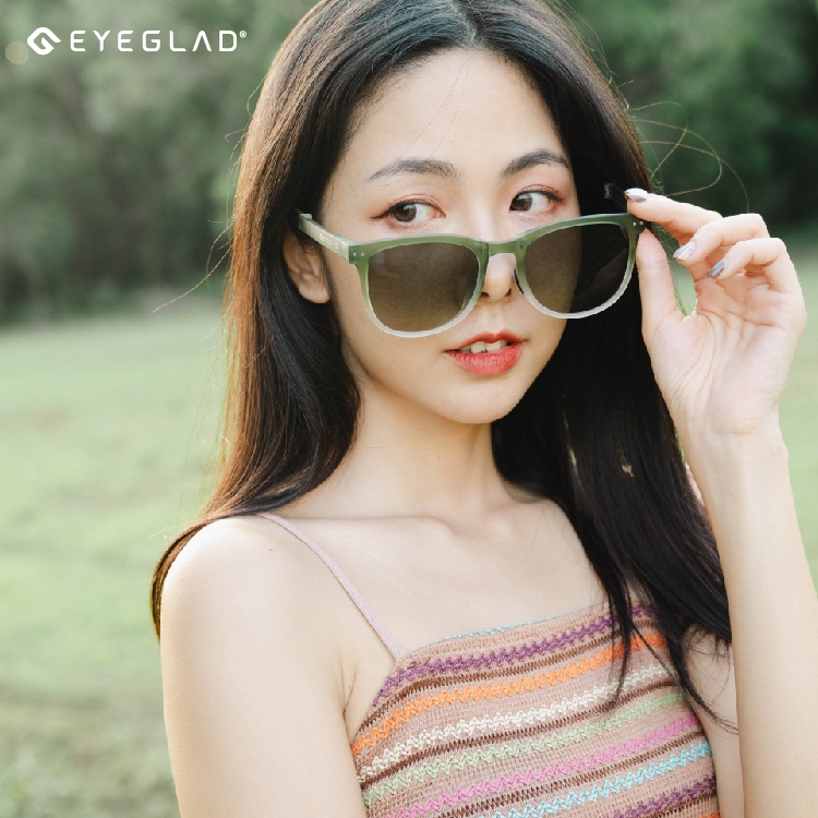 【輕巧折疊/ 台灣製造/ EYEGLAD】SunFold  輕量化折疊太陽眼鏡 松石綠 (偏光綠片)