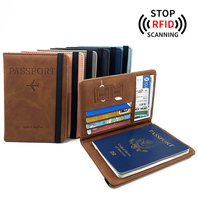 皮革護照夾 RFID防盜刷護照套 護照套 護照夾 護照包 sim卡收納 護照收納包 護照收納 證件包 防盜護照夾