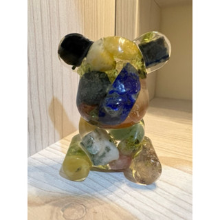 《mini熊～世界》🐻天然多寶水晶碎石🐻小熊擺件🐻