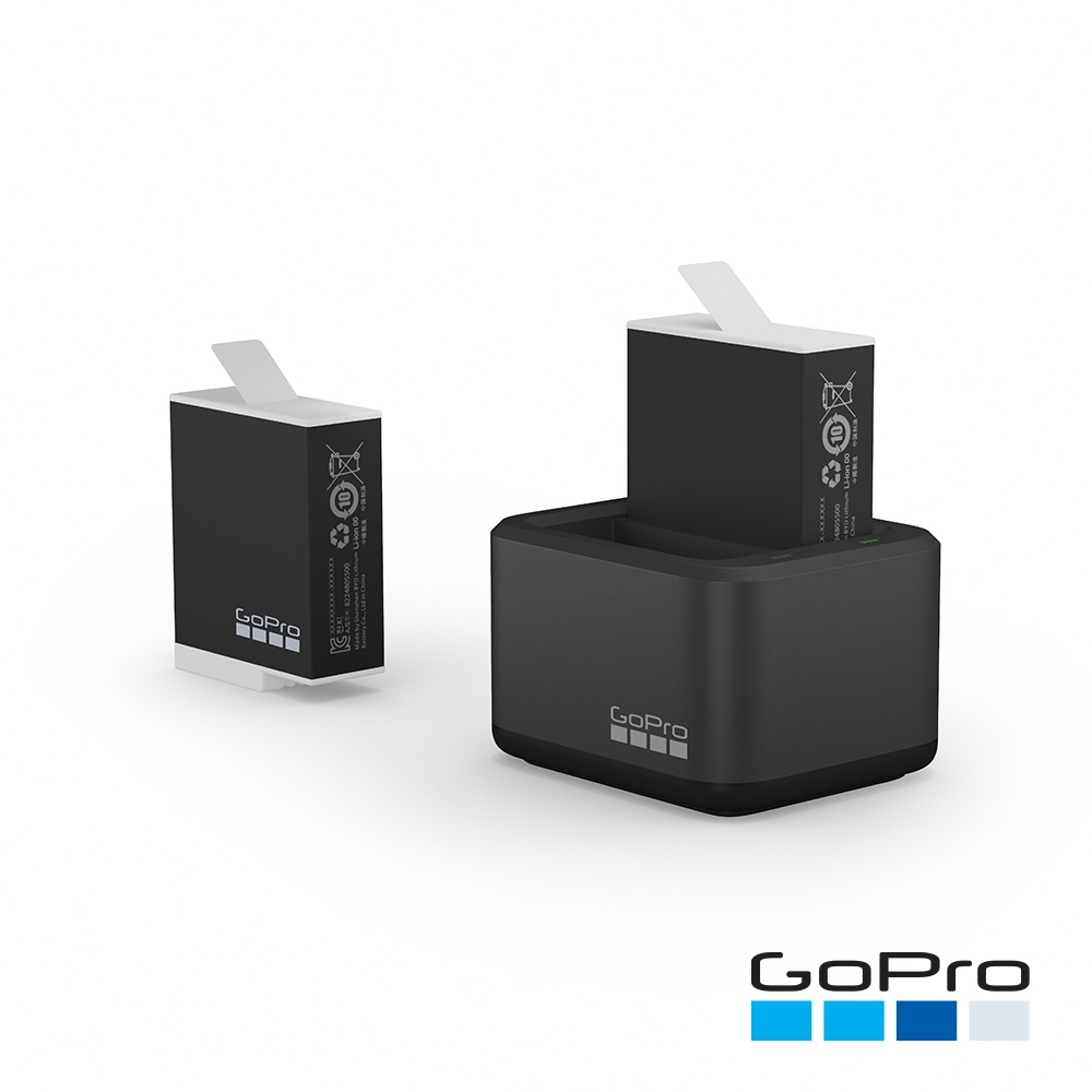 【Gopro hero 9 /10/11/12 雙充電池組 出租】Enduro雙電池組二顆電池及一雙充充電器   全台寄