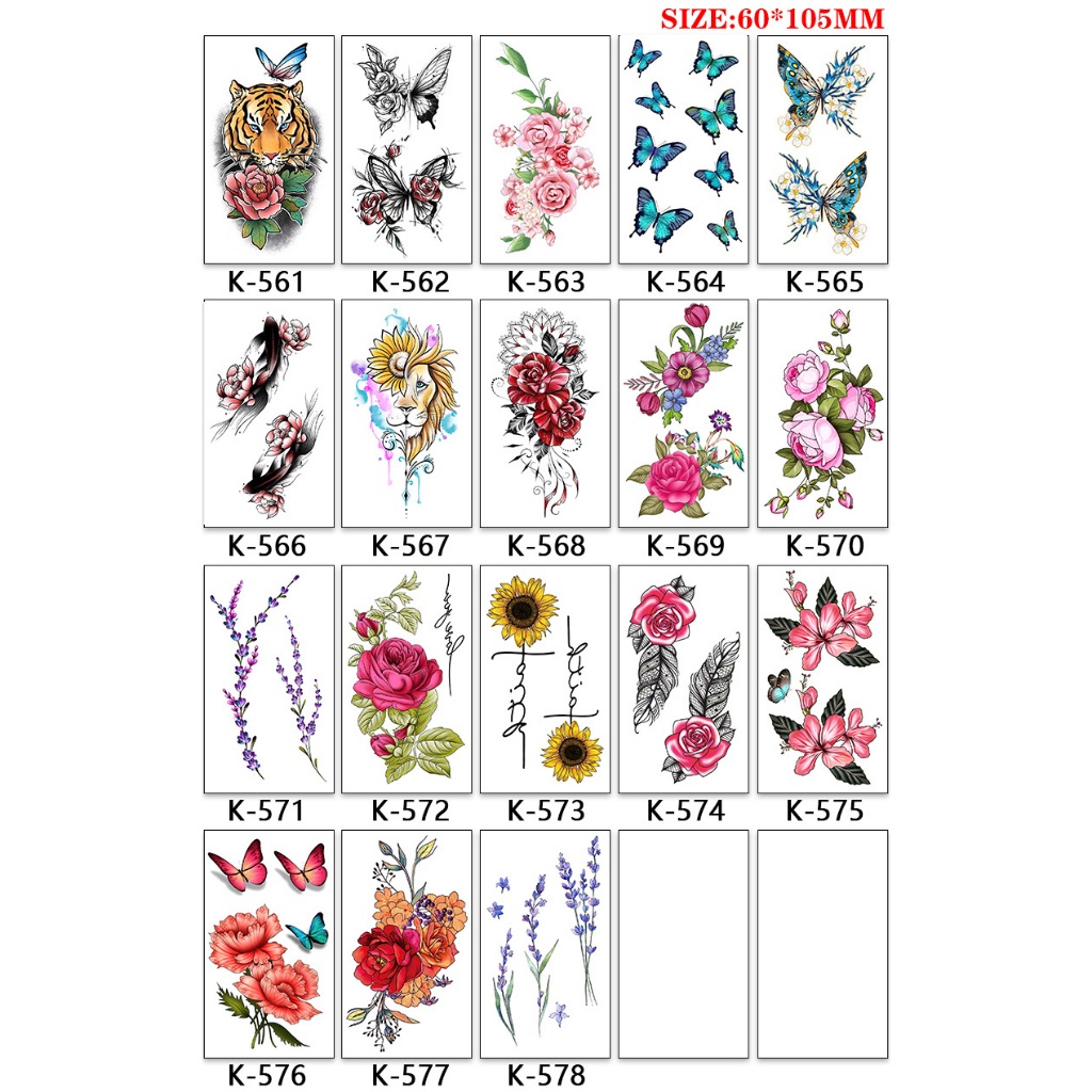 70 K 多樣式 動物 花朵 蝴蝶 紋身貼紙 表演造型 派對舞會 能貼在 手機 tattoo stickers 汽車 機