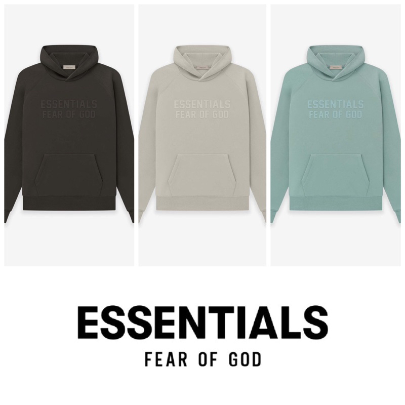 ［SKR精品服飾］Fear of God FOG Essentials新款雙排字母logo 內刷毛 長袖帽T