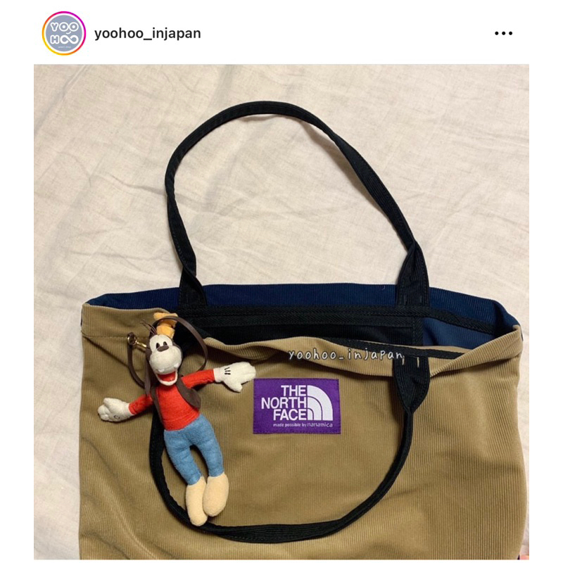 轉賣 yoohoo in jp 日本限定 THE NORTH FACE PURPLE LABLE 紫標 燈芯絨托特包