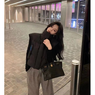 【Feodora🇰🇷】現貨 粉絲回饋促銷價) 立領泡泡短版背心 抽繩羽絨背心 保暖背心 麵包背心 羽絨背心 保暖 背心
