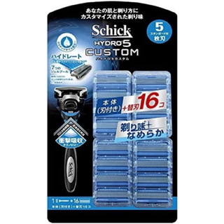 現貨 直發 日本Schick舒適牌水次元5 手柄+17個替換刀頭 5枚刃刀片刮鬍刀超值包