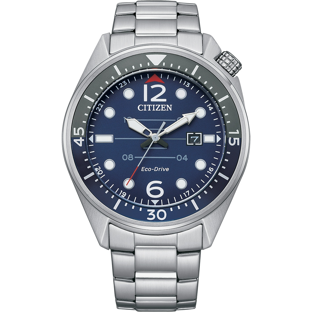 CITIZEN 星辰 聖誕節推薦款 光動能潮男時尚大三針手錶-藍 AW1716-83L