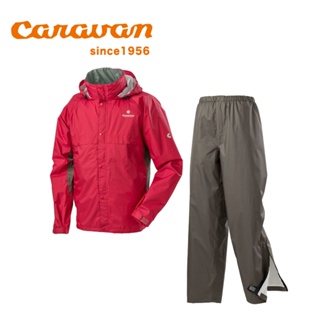 【Caravan】原廠貨 中性 日本製 兩件式雨衣/防水/登山/健行/旅遊 紅(6275500)