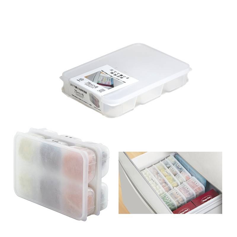 (現貨) 【好夢家精品】 日本製 SANADA 冷凍保鮮盒 分裝盒 冰箱收納 保存盒 (六格冷凍保存盒)