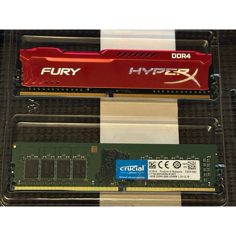 金士頓DDR4 2400 8G/美光2666 16G記憶體