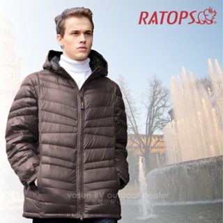 【瑞多仕-RATOPS】男 款20丹超輕羽絨衣.羽絨外套.保暖外套.雪衣/防風.防潑水.透氣.保暖 石墨色 RAD357
