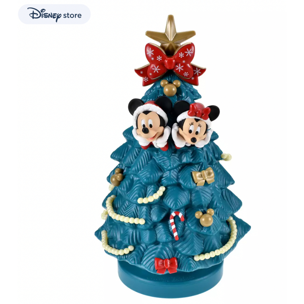 ArielWish日本東京迪士尼Disney聖誕節2023限量版米奇米妮蝴蝶結星星立體聖誕樹擺飾餅乾禮盒-最後一盒絕版品