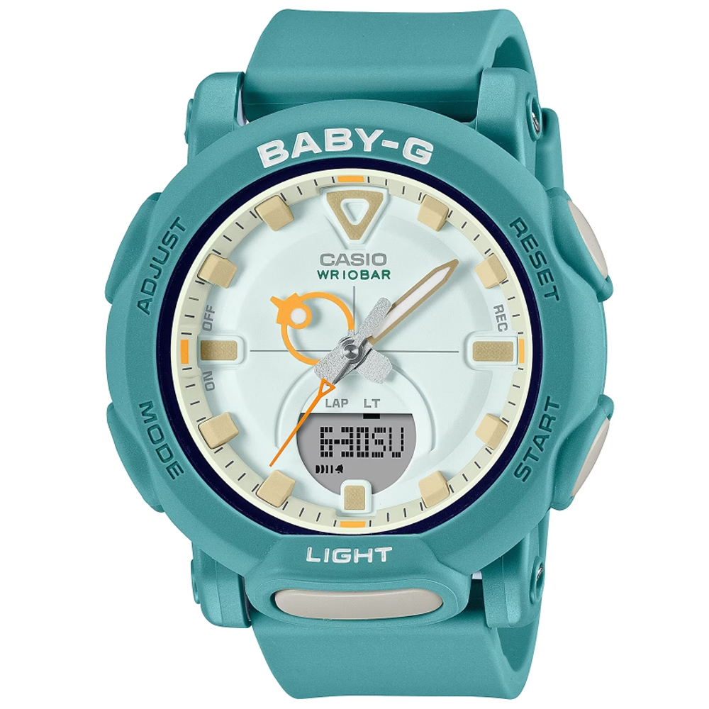 BABY-G CASIO 卡西歐 復古時尚 霧面雙顯腕錶 藍色 / BGA-310RP-3A
