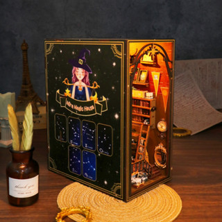 【臺灣現貨|米拉魔法屋】弘達魔法系列書立 哈利波特書擋 手工拼裝3D模型屋 解壓療愈聖誕交換禮物 建築模型