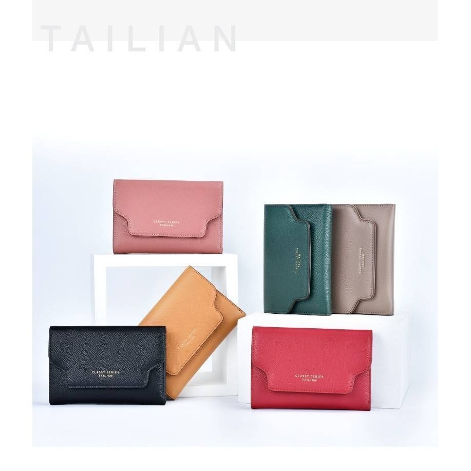 【愛美寶包】TAILIAN時尚wallet women掀蓋三折式皮夾