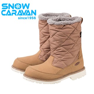 【Caravan】日本製 原廠貨 中性 保暖防水中筒雪靴 3E寬楦/登山/休閒鞋/旅行 淺棕 (SHC 7W)
