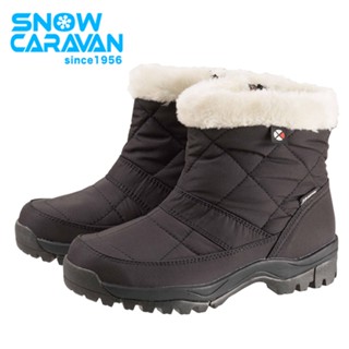 【Caravan】日本製 原廠貨 女 保暖防水中筒雪靴 3E寬楦/登山/休閒鞋/旅行 黑(SHC 13W)