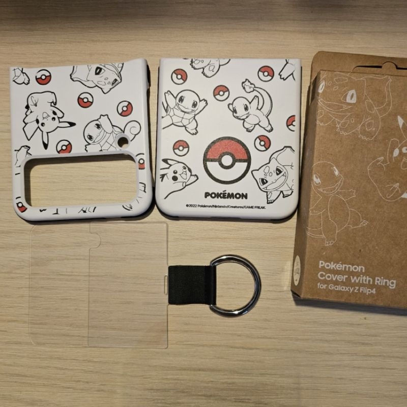 [二手]三星 Samsung Galaxy Z Flip 4 flip4 pokemon 保護殼 手機殼 附指環扣
