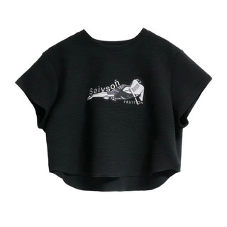 《全新售》Seivson x FRUITION 手工刺繡豐收女神 Demeter Tee 黑 S號 (A)crypsis