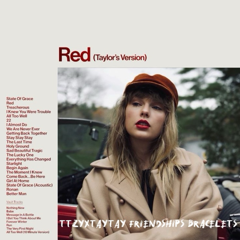 TaylorSwift友誼手環🫶🏻泰勒絲Red專輯系列💽